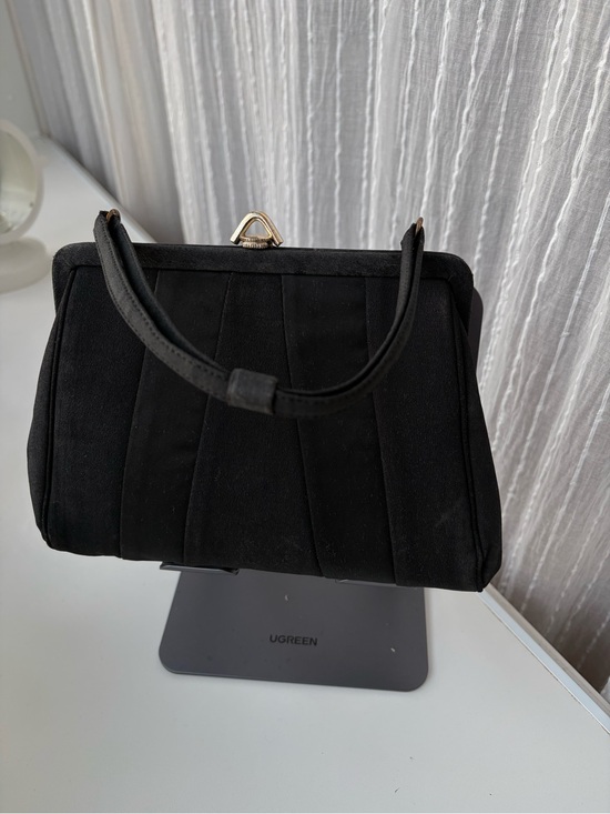 Graceline Handbags - 1950s Graceline Master Purse Black Pleated Evening Bag Made in USA Art MCM VTG